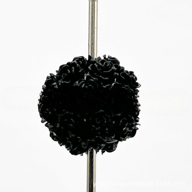 Wholesale of 20PCS Ceramic Clay Heavy Industry Flower Balls and Acrylic Beads